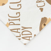 verrückte Meerschweinchendame Fleecedecke (Ecke)