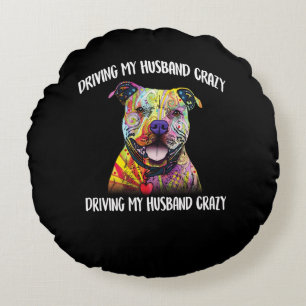 Verrückte meinen Mann Rundes Kissen