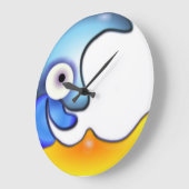 Verrückte Mond Wanduhr (Winkel)