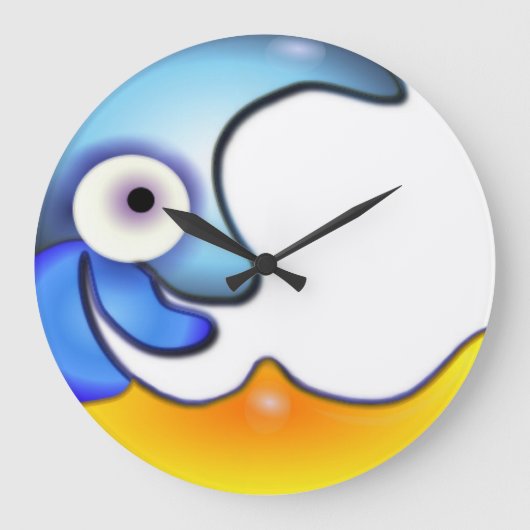 Verrückte Mond Wanduhr (Vorderseite)