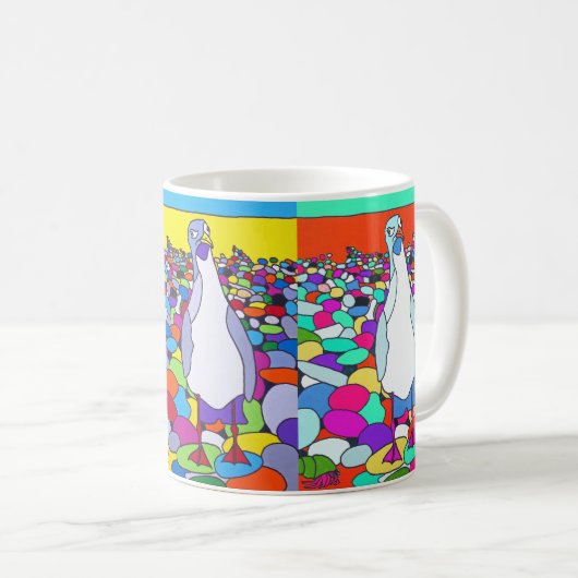 Verrückte Möve 2 Kaffeetasse (VorderseiteRechts)