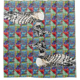 Verrückte Muster-Steppdecke Duschvorhang