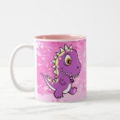Verrückte niedliche lila Monster-Tasse Zweifarbige Tasse (Links)