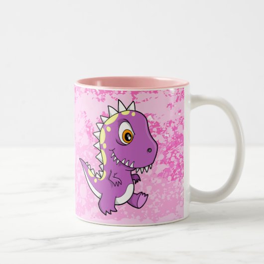 Verrückte niedliche lila Monster-Tasse Zweifarbige Tasse (Rechts)