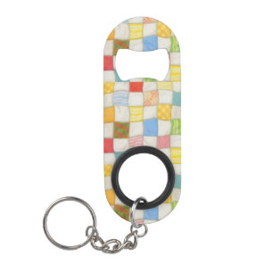 VERRÜCKTE PATCHWORK Mini Flaschenöffner mit Schlüs