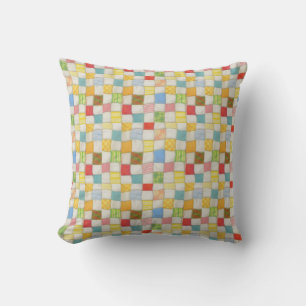VERRÜCKTE PATCHWORK-QUADRAT-EINWURF-KISEN KISSEN