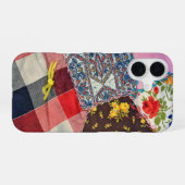 Verrückte Patchworkdecke mit Garnknoten iPhone 16 Hülle (Rückseite (Horizontal))