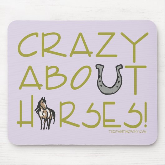 Verrückte Pferde Mousepad (Vorne)