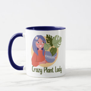 Verrückte-Pflanzen-Lady-Tasse Tasse