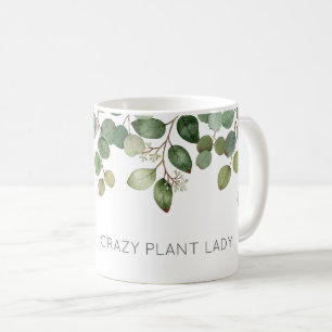 VERRÜCKTE PFLANZENLADY Grünzeug Modern Lustig Kaffeetasse