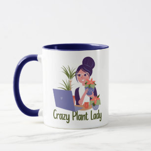 Verrückte Pflanzenlady-Tasse Tasse