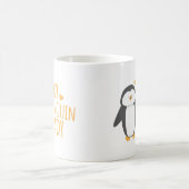 Verrückte Pinguin-Dame Kaffeetasse (Mittel)