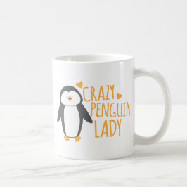 Verrückte Pinguin-Dame Kaffeetasse
