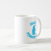 verrückte Pinguindame Kaffeetasse (VorderseiteRechts)