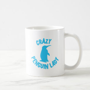verrückte Pinguindame Kaffeetasse