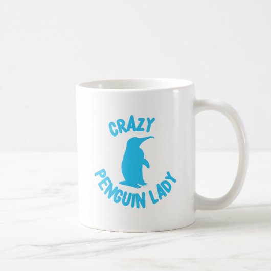 verrückte Pinguindame Kaffeetasse (Rechts)