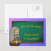 verrückte Postkarte (Vorne/Hinten)