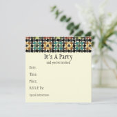 Verrückte Quadrat-Einladung Einladung (Stehend Vorderseite)