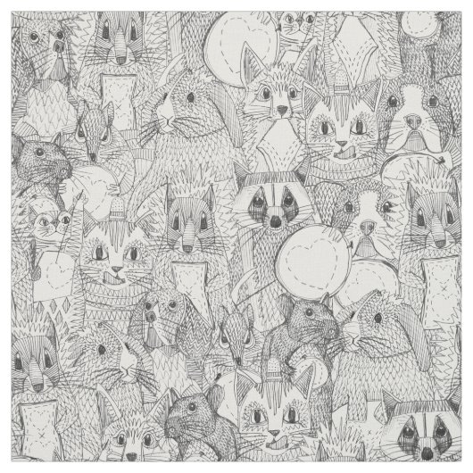 verrückte Querstichlebewesen Stoff (Muster)