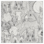 verrückte Querstichlebewesen Stoff (Nahaufnahme)