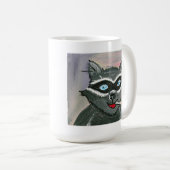 Verrückte Raccoon-Tasse Kaffeetasse (VorderseiteRechts)