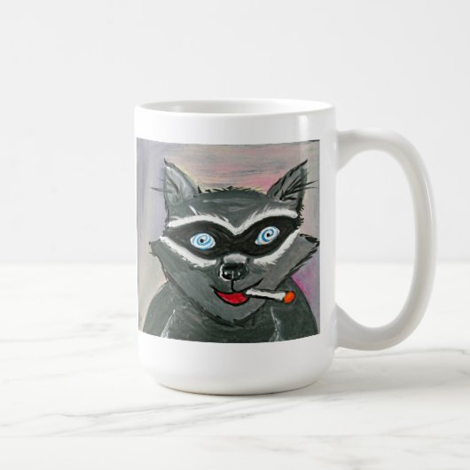 Verrückte Raccoon-Tasse Kaffeetasse (Rechts)
