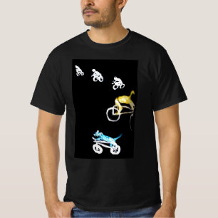 Verrückte Radfahrer Kunst T-Shirt
