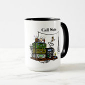 Verrückte Radios und Eulen-Tasse Tasse (VorderseiteRechts)