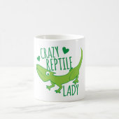 Verrückte Reptildame Kaffeetasse (Mittel)