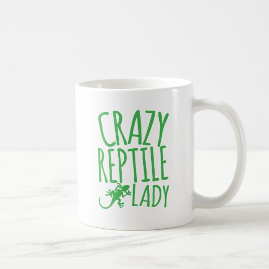 verrückte Reptildame Kaffeetasse (Rechts)
