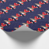 Verrückte Sankt fest im Kamin-Packpapier Geschenkpapier (Ecke)