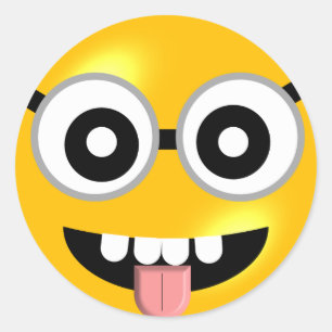 Verrückte schauende Emoji Aufkleber