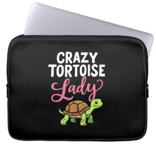 Verrückte Schildkröten-Dame Schildkröten Mama Frau Laptopschutzhülle