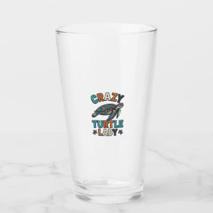 Verrückte Schildkröten-Dame Vintage Meeresschildkr Glas