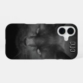 Verrückte schwarze Katze iPhone 16 Hülle (Rückseite (Horizontal))