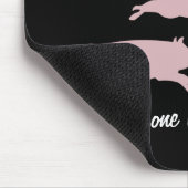 Verrückte Schwein-Dame Mousepad (Ecke)