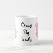 Verrückte Schwein-Dame Mug Kaffeetasse (Mittel)
