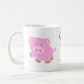 Verrückte Schwein-Dame Mug Kaffeetasse (Links)