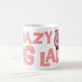Verrückte Schweine-Dame Tasse (Mittel)