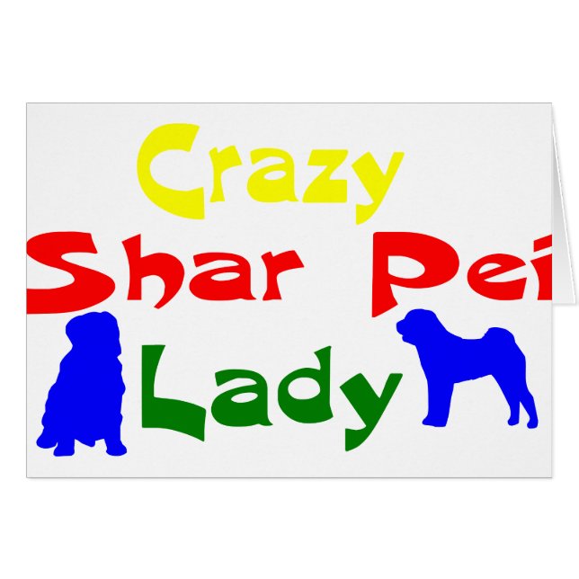 VERRÜCKTE SHAR PEI DAME (Vorderseite (Horizontal))