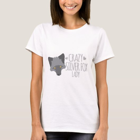 Verrückte Silberfuchsdame T-Shirt (Vorderseite)