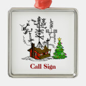 Verrückte Silbernes Ornament (Vorne)