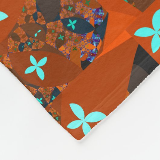 Verrückte Steppdecke - Fraktal-abstrakter Entwurf Fleecedecke (Ecke)