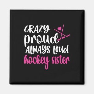 Verrückte stolze Eishockey-Schwester eines Eishock Magnet