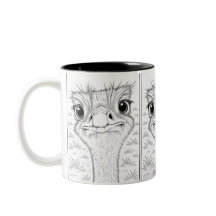 Verrückte Straußen-Tasse