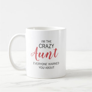 Verrückte Tante Personalisierter Name Kaffeetasse