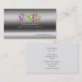 Verrückte Tänzer auf Metallischblick Schablone Visitenkarte (Vorne/Hinten)