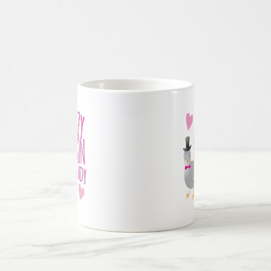 verrückte Taubendame Kaffeetasse (Mittel)