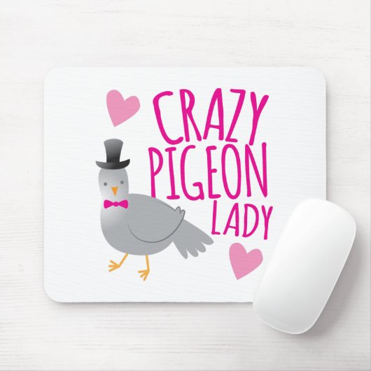 verrückte Taubendame Mousepad (Mit Mouse)