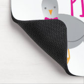 verrückte Taubenlady Mousepad (Ecke)